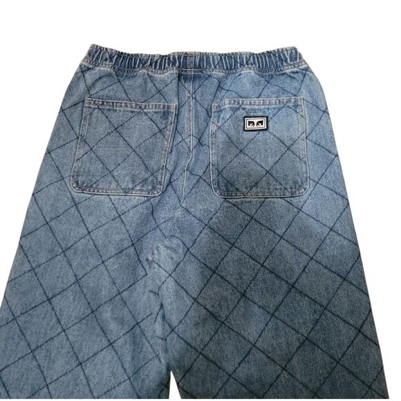 NWT New Obey Diamond Easy Denim Jeans Pants S Small $130 90s - Picture 4 of 4